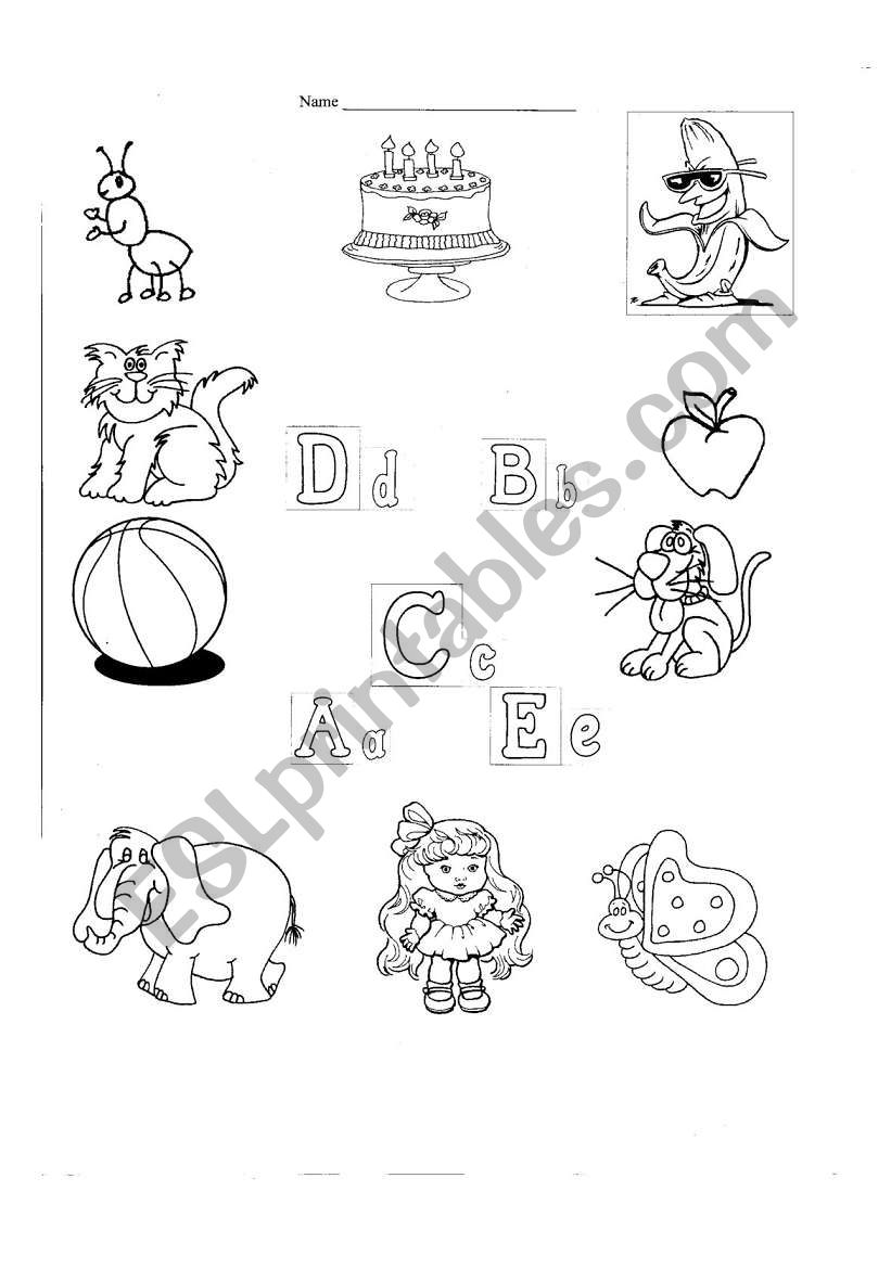 alphabet worksheet  worksheet