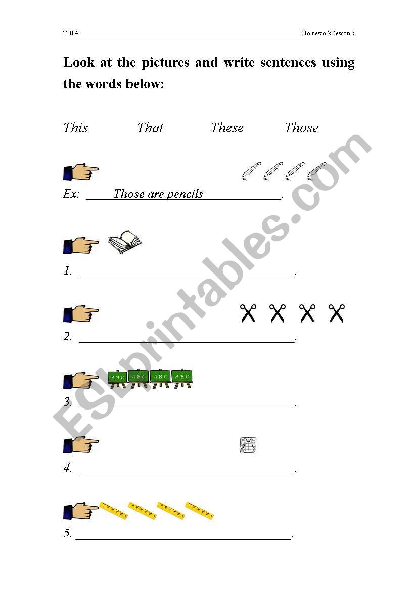 Singular/plural & demonstratives