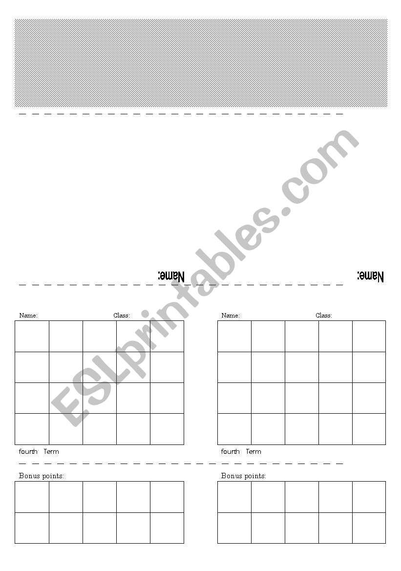 point cards with classroom English