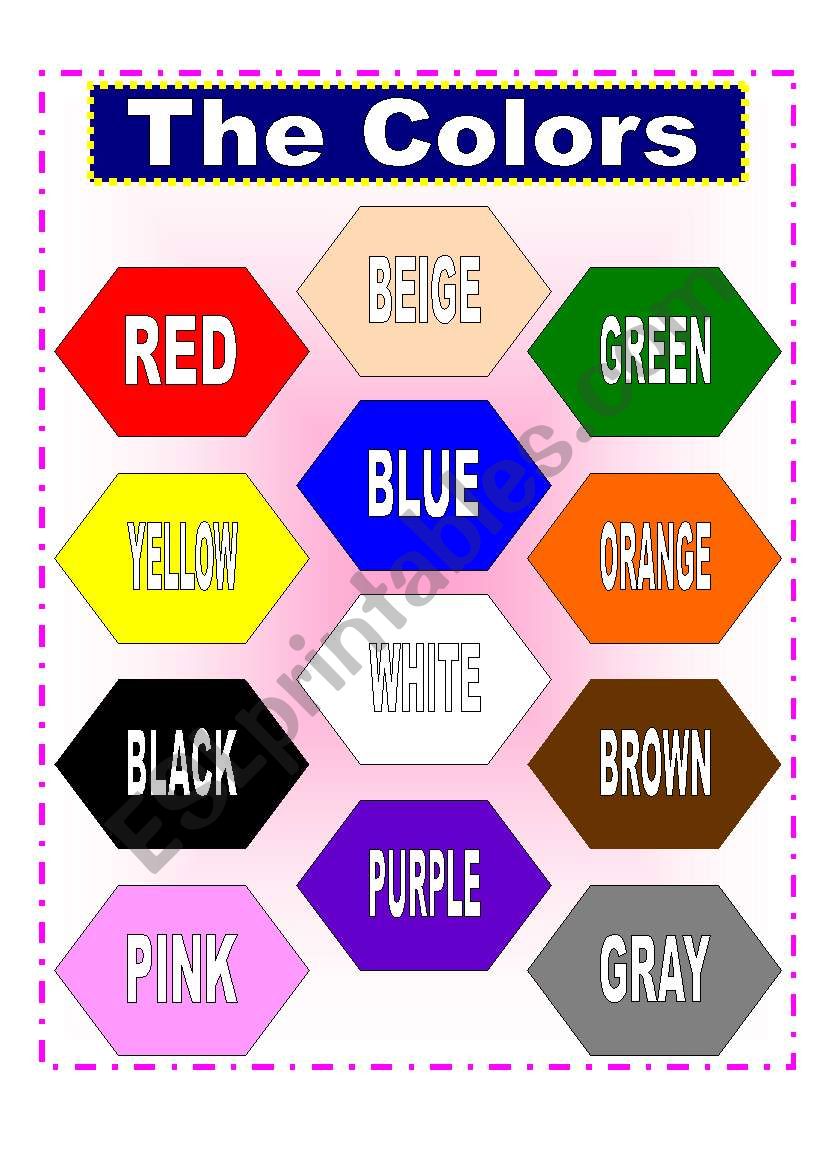 THE COLORS worksheet