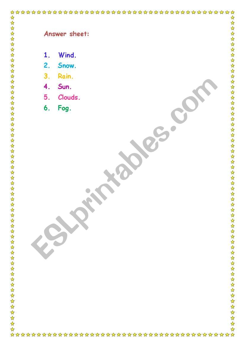 Weather math worksheets with riddles