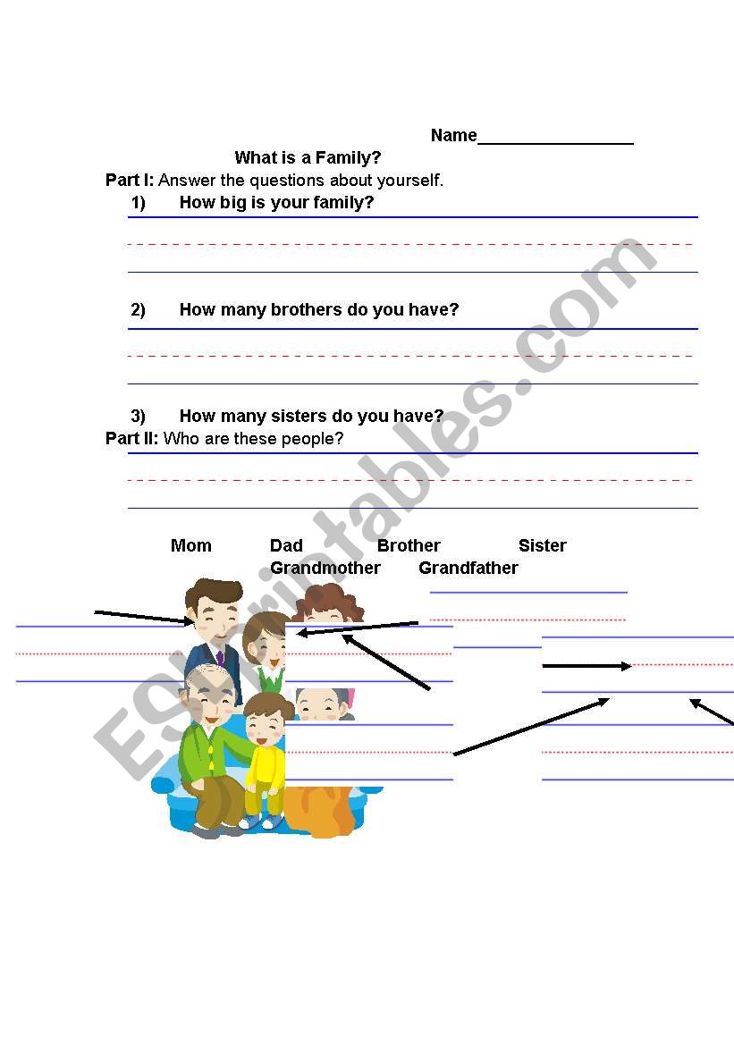 family members worksheet