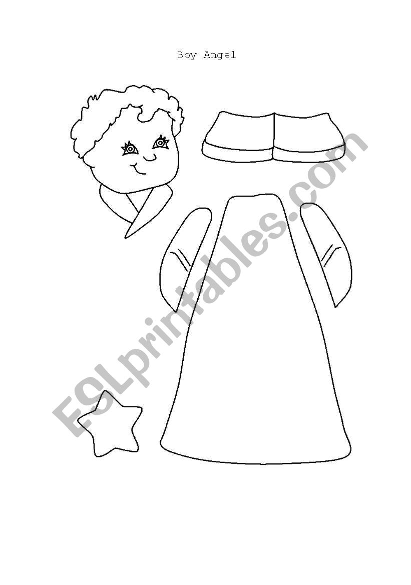 Boy Angel worksheet