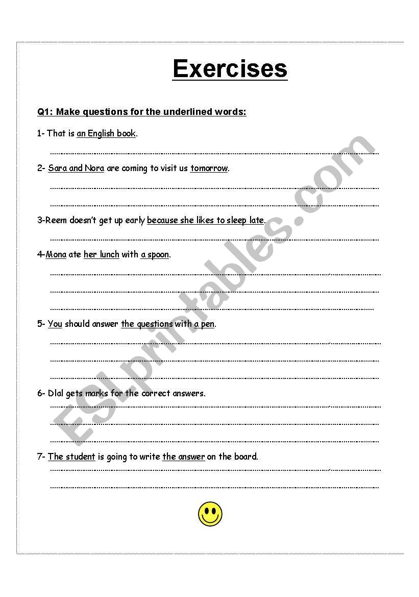 wh exercises worksheet