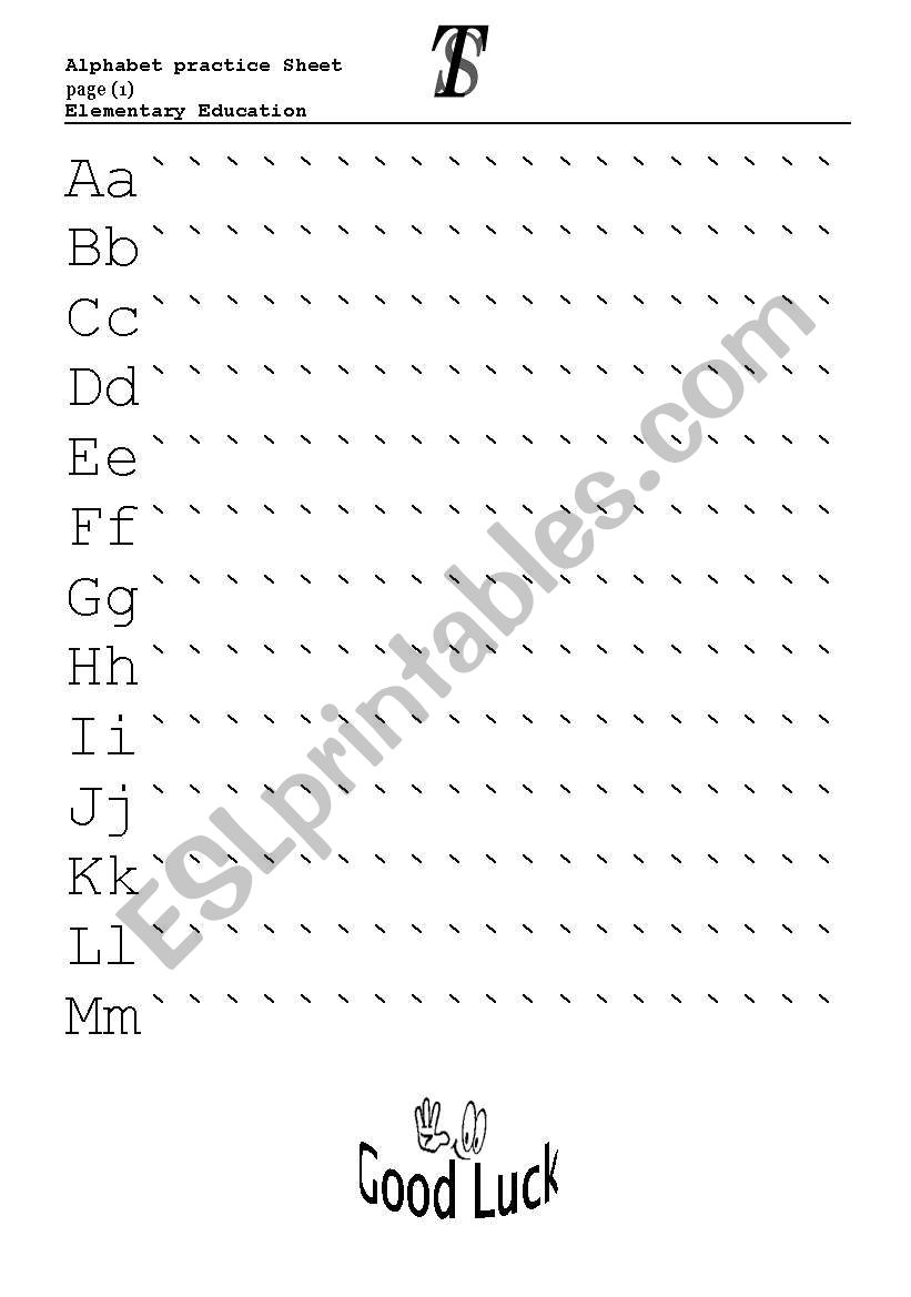 Upper and Lower Alphabet worksheet