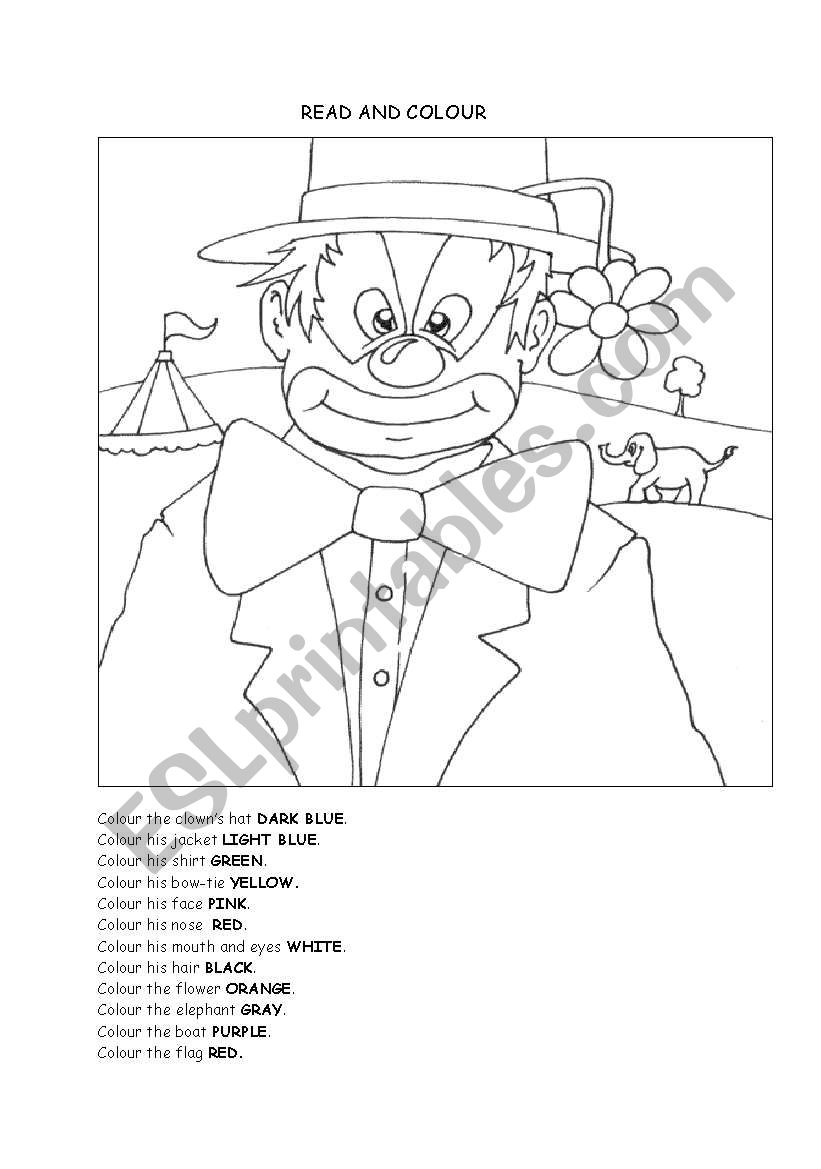 The Happy Clown worksheet