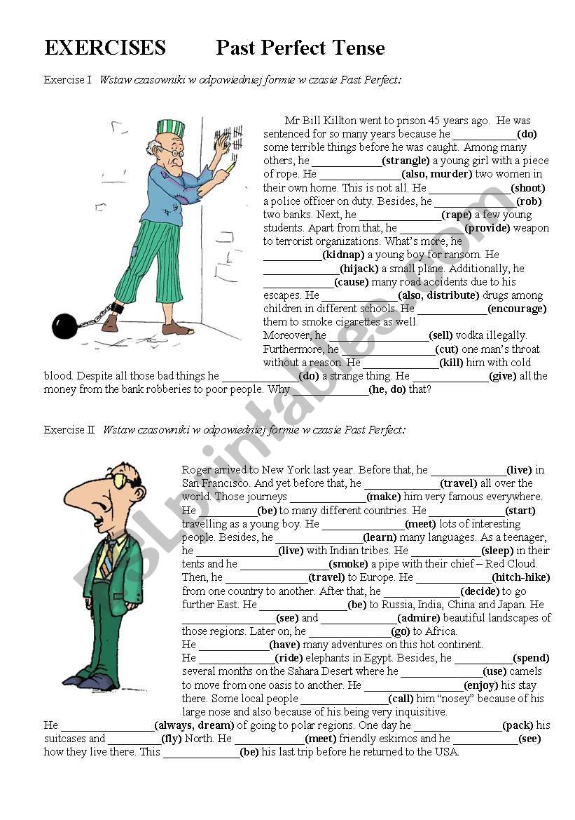 Past Perfect Tense worksheet