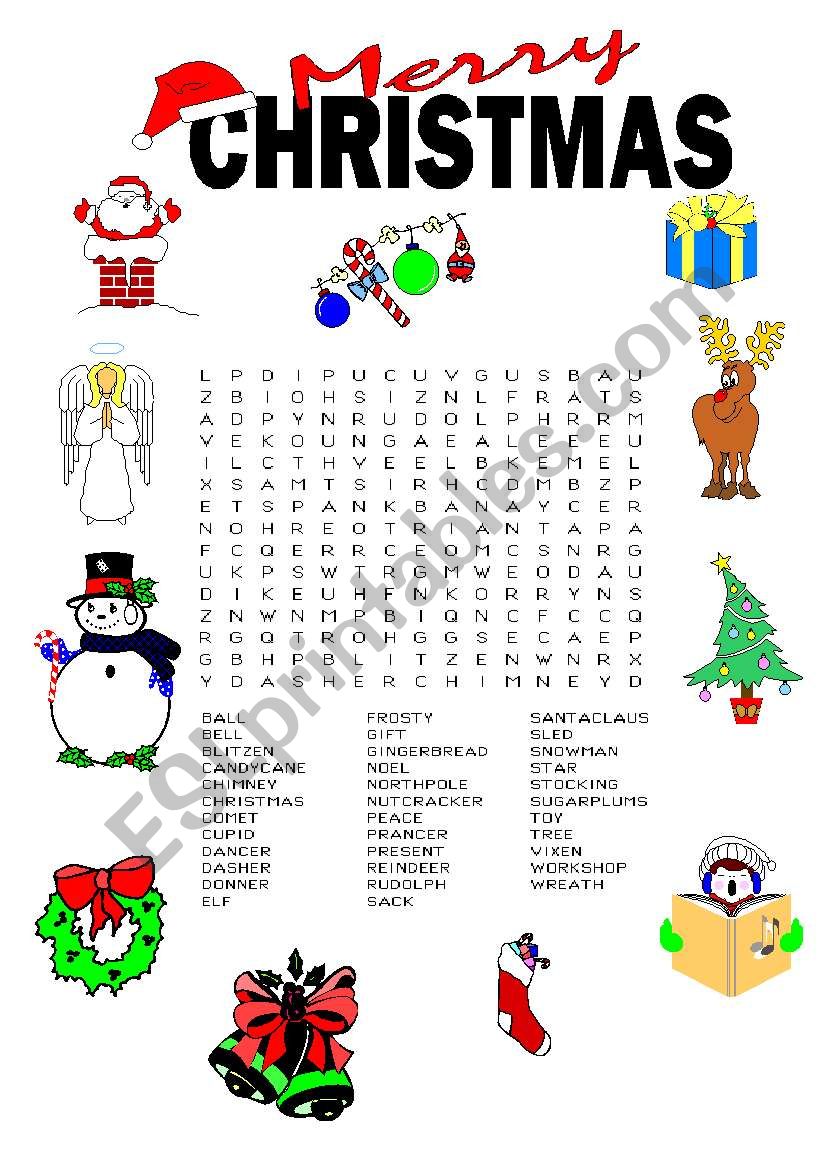 MERRY CHRISTMAS worksheet