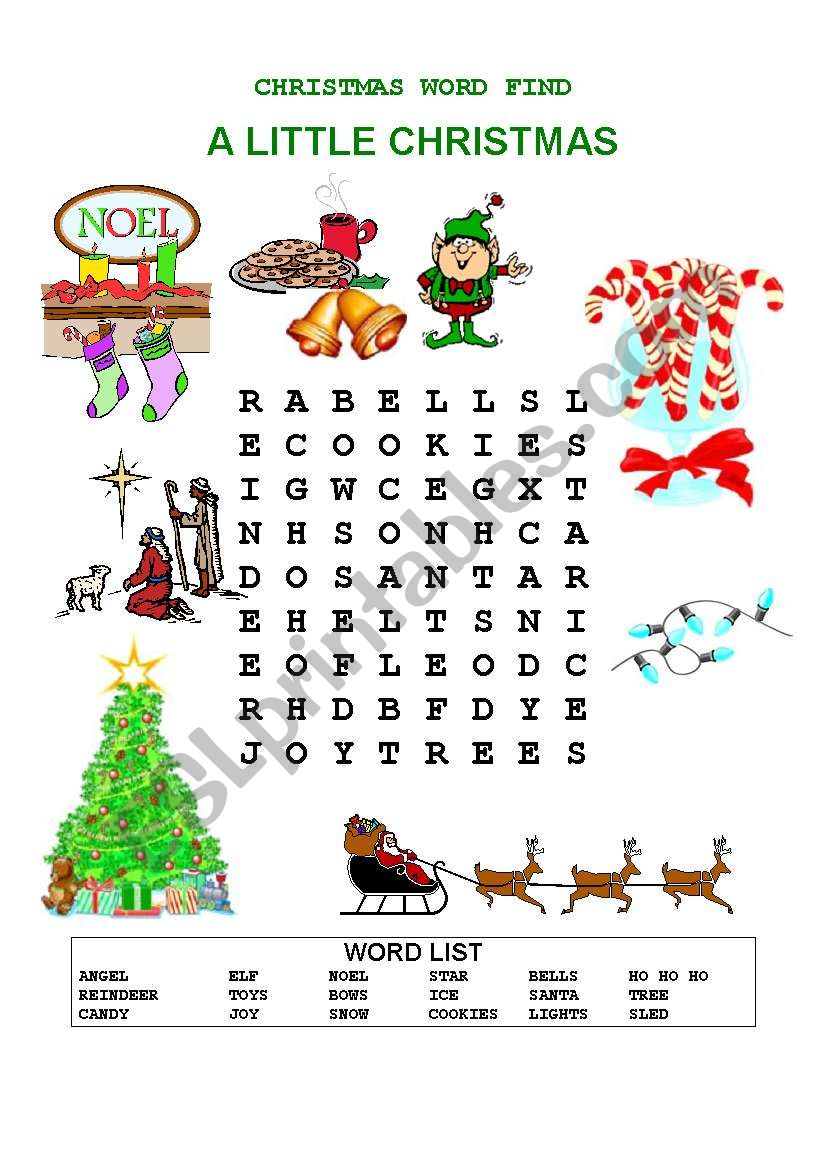 Christmas fun worksheet