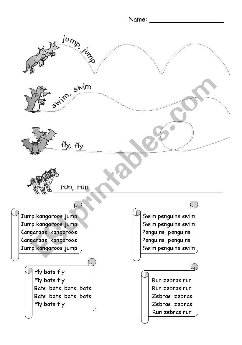 Animals worksheet