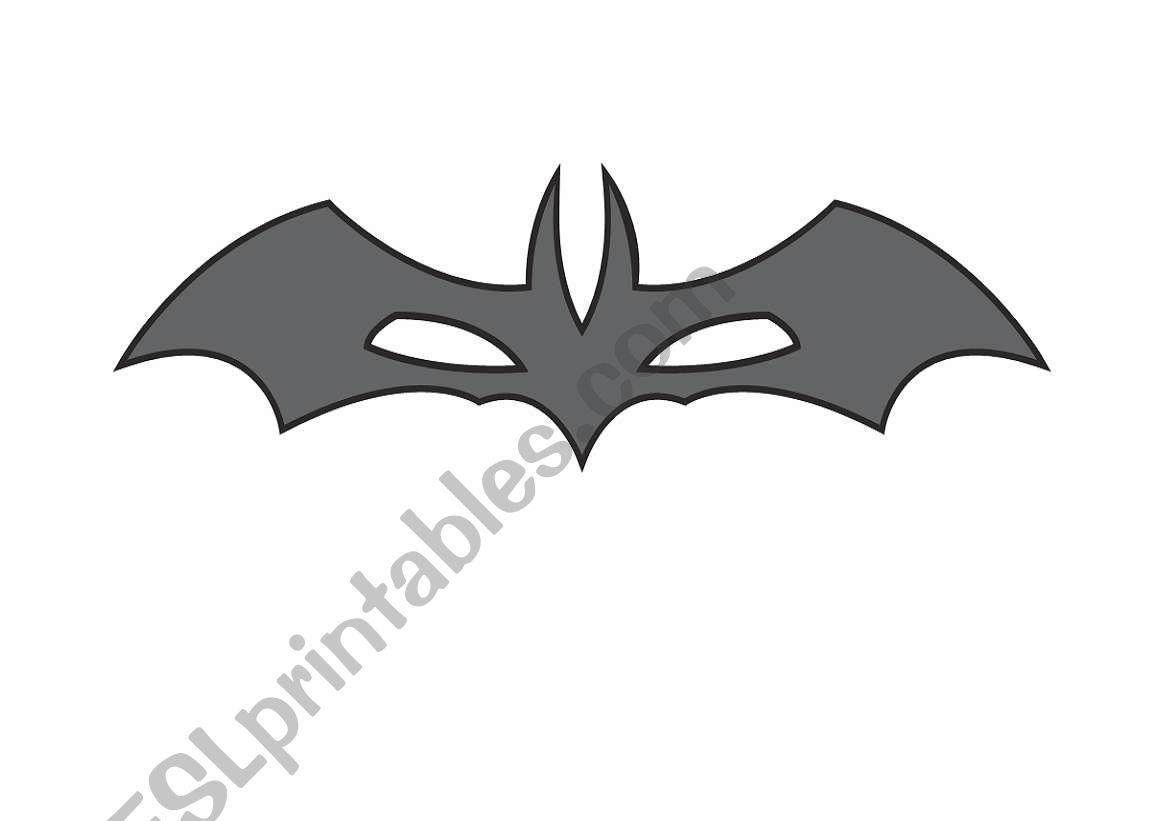 Bat Mask worksheet