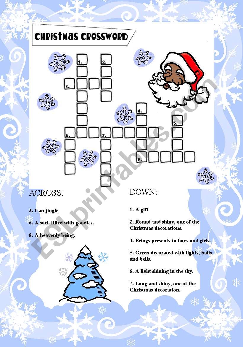 Christmas Crossword worksheet