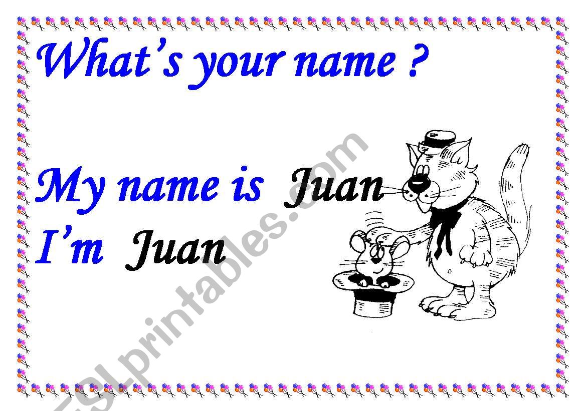 WHATS YOUR NAME? SIGN  worksheet
