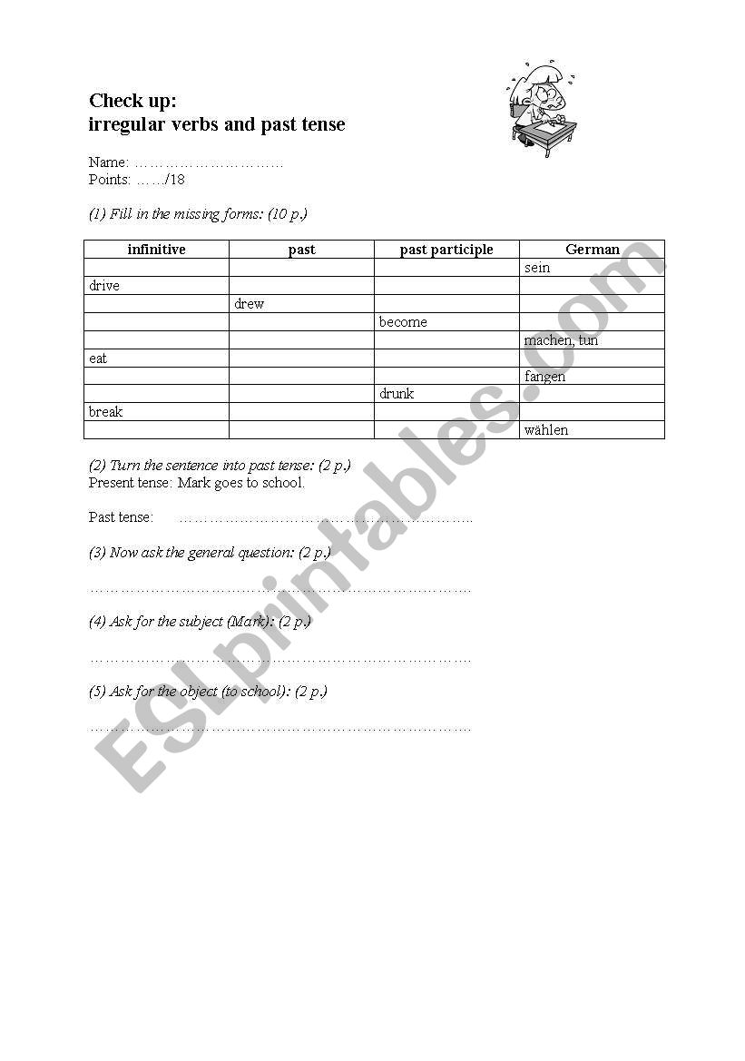 Check up: irregular verbs (group A)