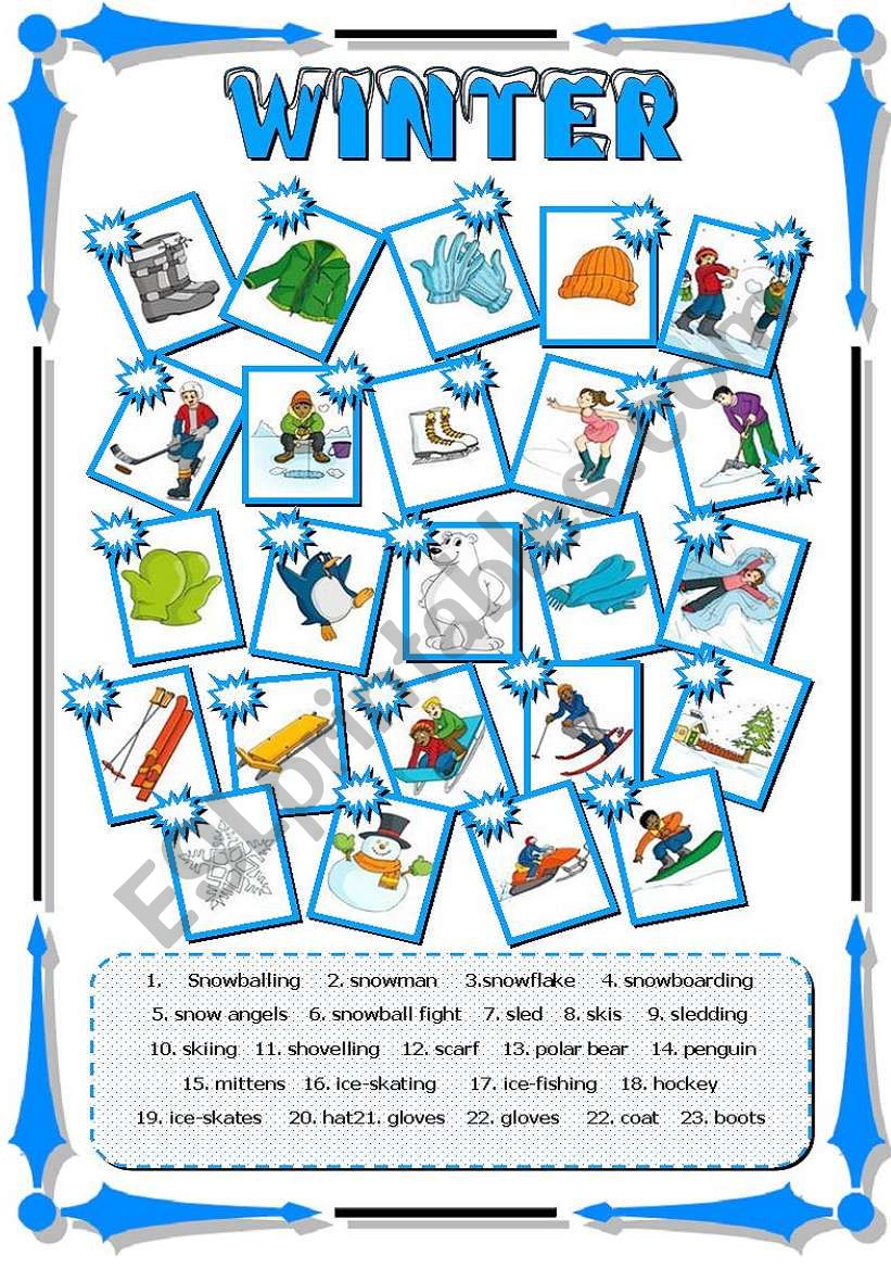 Winter worksheet