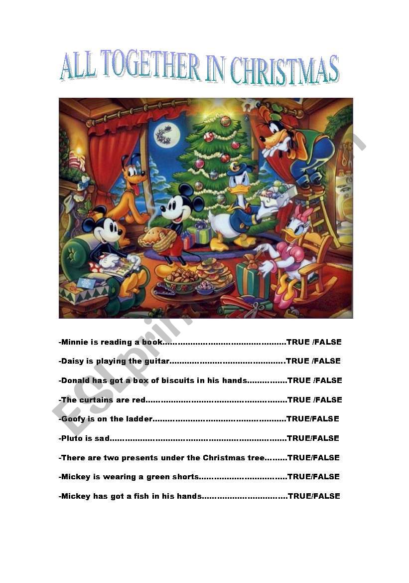 TRUE OR FALSE  DISNEY CHRISTMAS  PICTURE