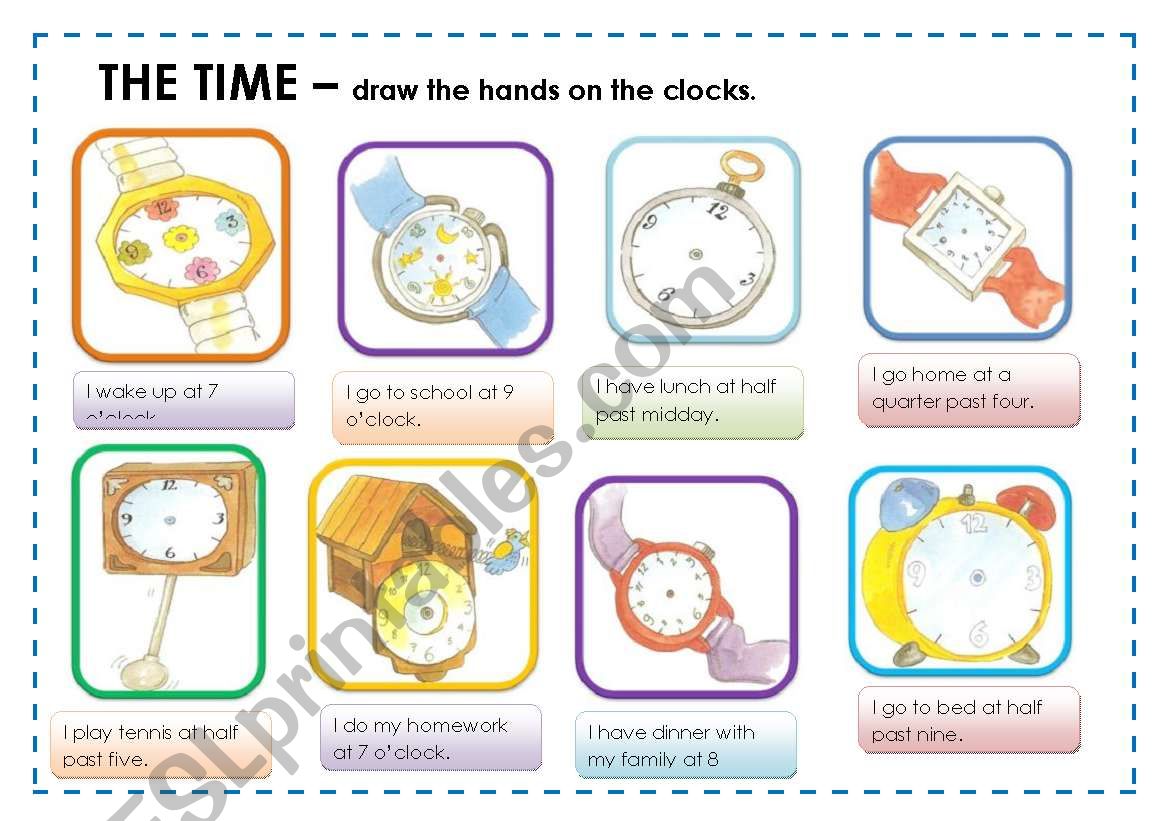 THE TIME worksheet