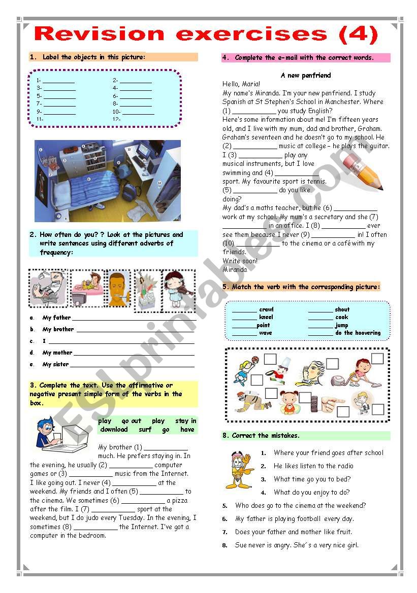 Revision Exercises (4) worksheet