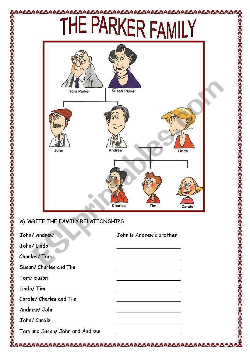 family-and-possessive-adjectives-esl-worksheet-by-aimee-s