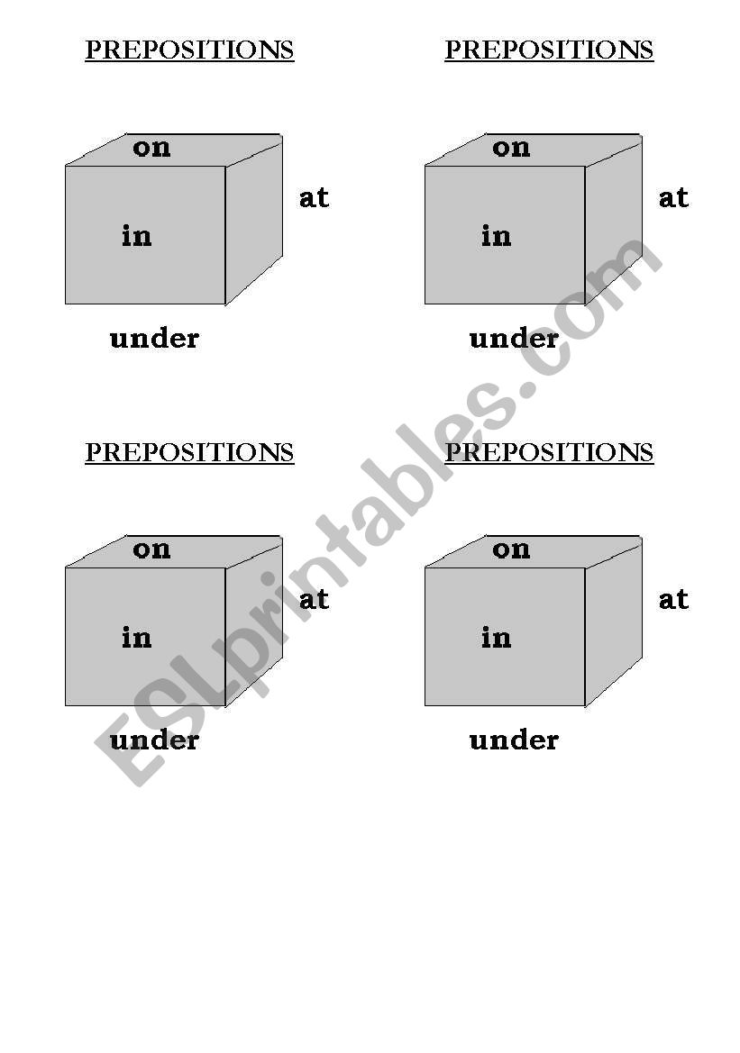 PREPOSITIONS worksheet