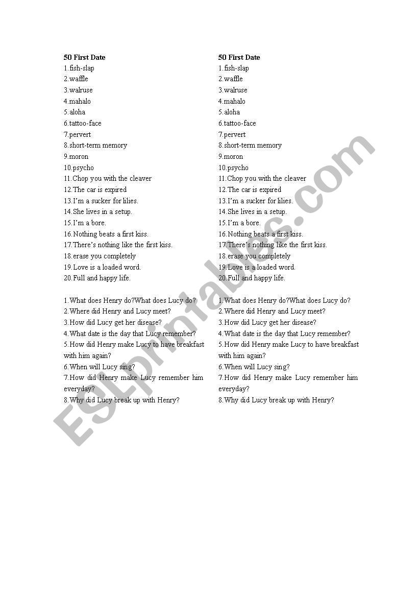 worksheet for 50 first date worksheet