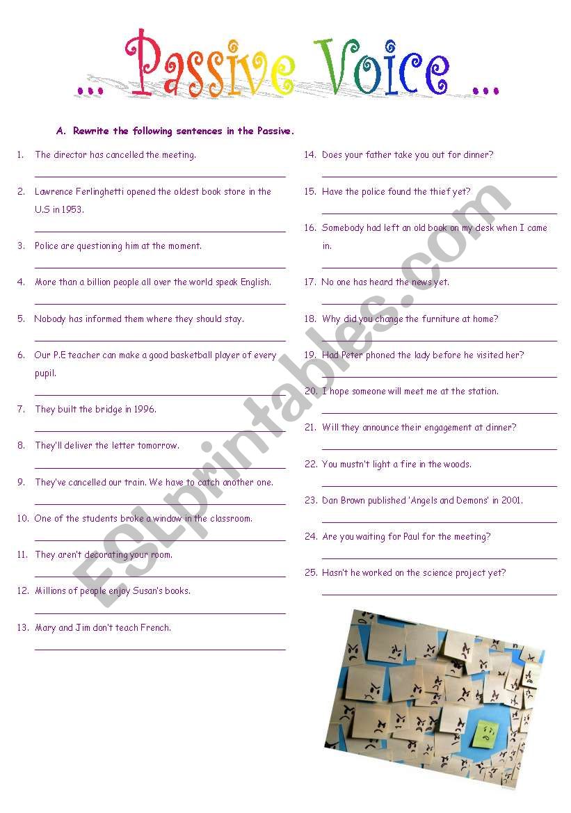 Passive Voice worksheet