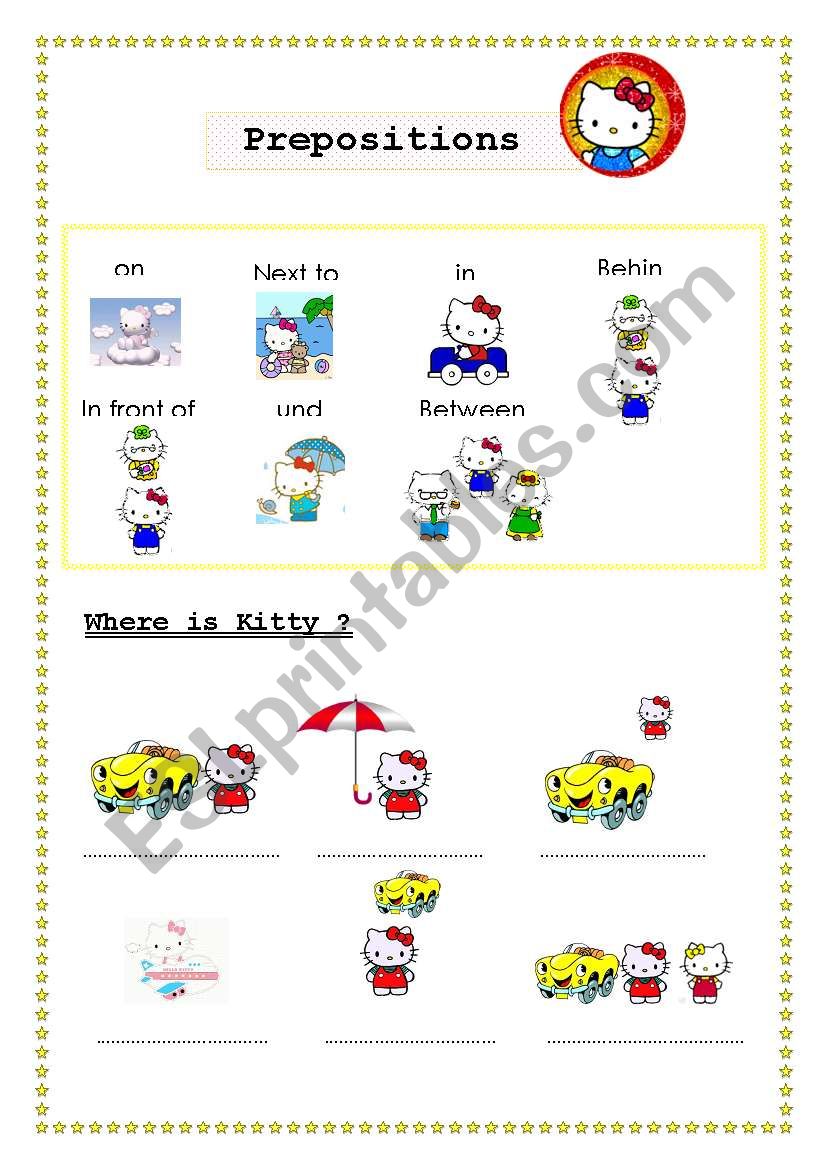 Prepositions worksheet