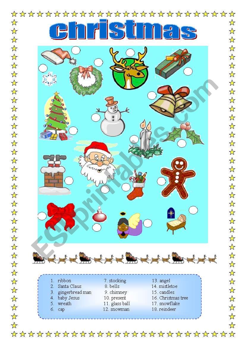 Christmas activity worksheet