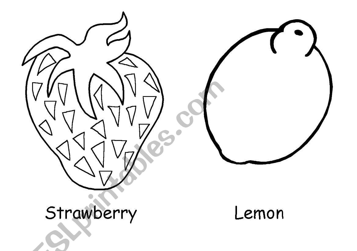 Fruits - Flash Cards worksheet