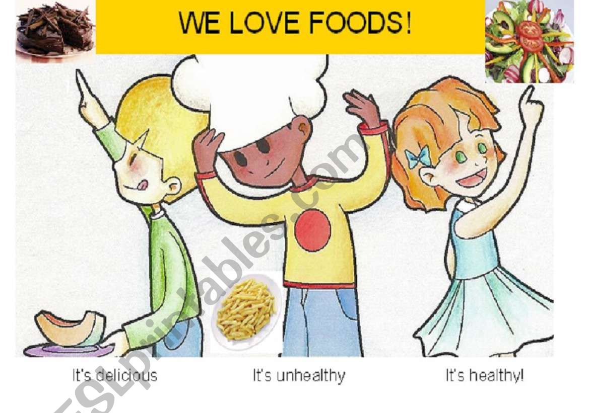 WE LOVE FOODS. worksheet