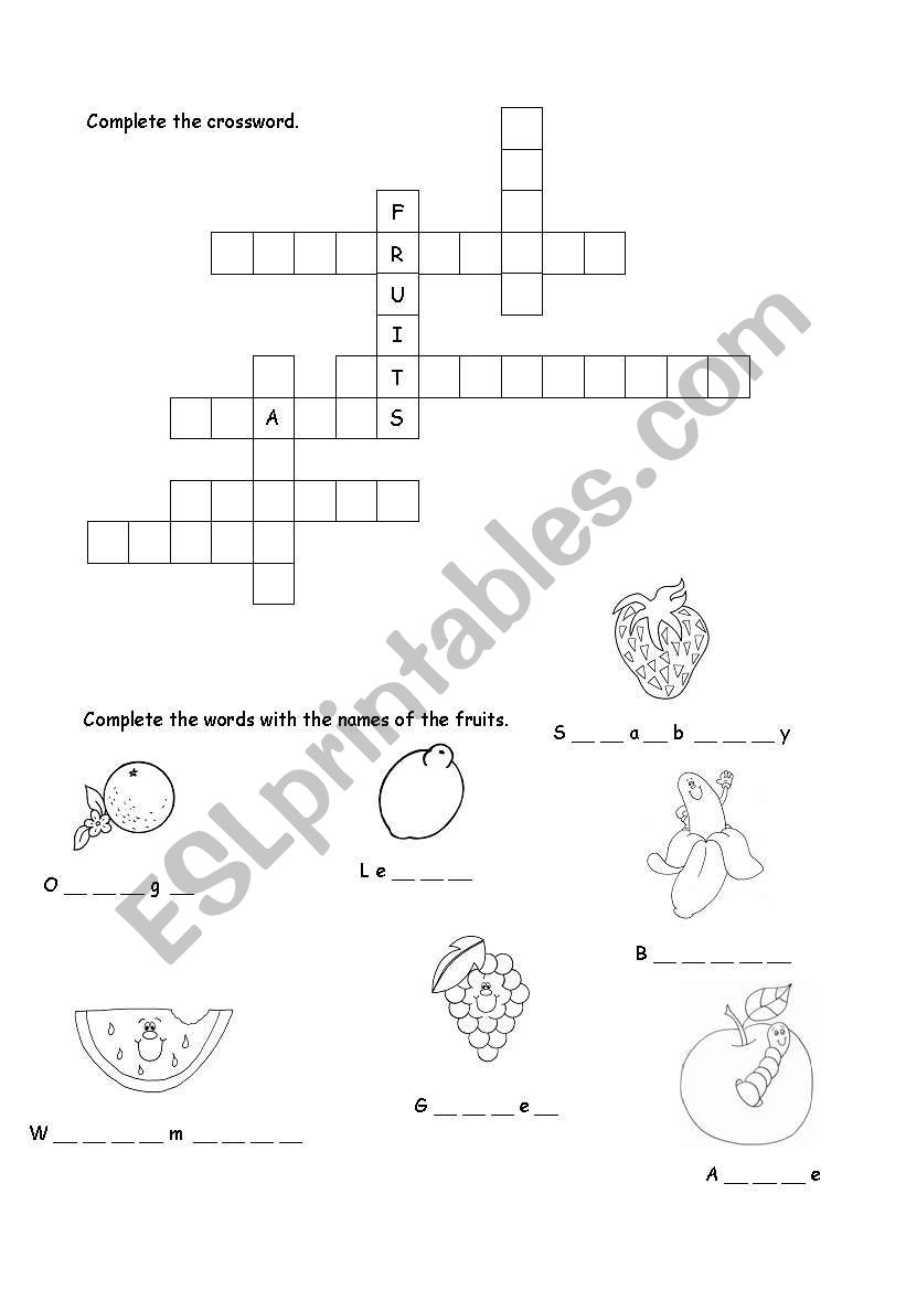 Fruits - Part 2 worksheet