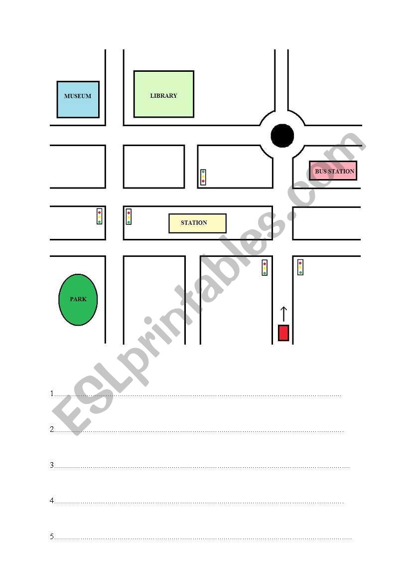 Giving Directions worksheet