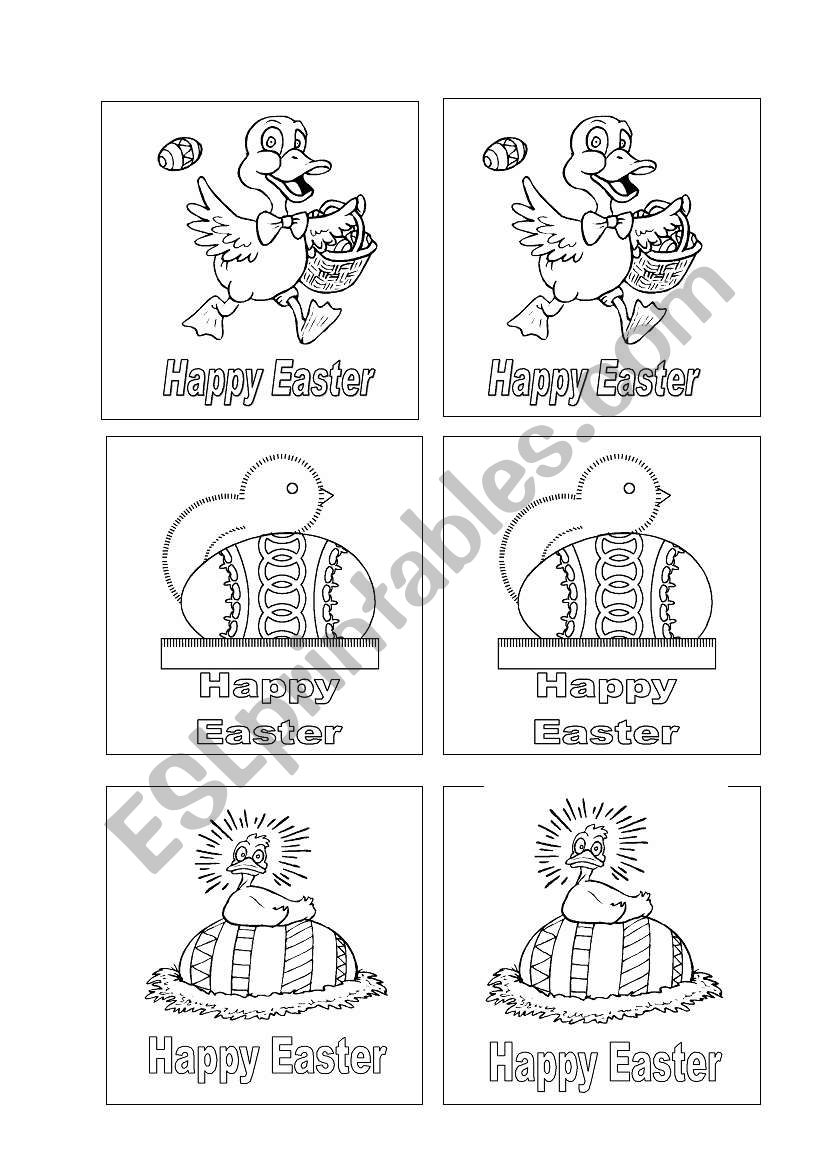 Memory game: Easter worksheet