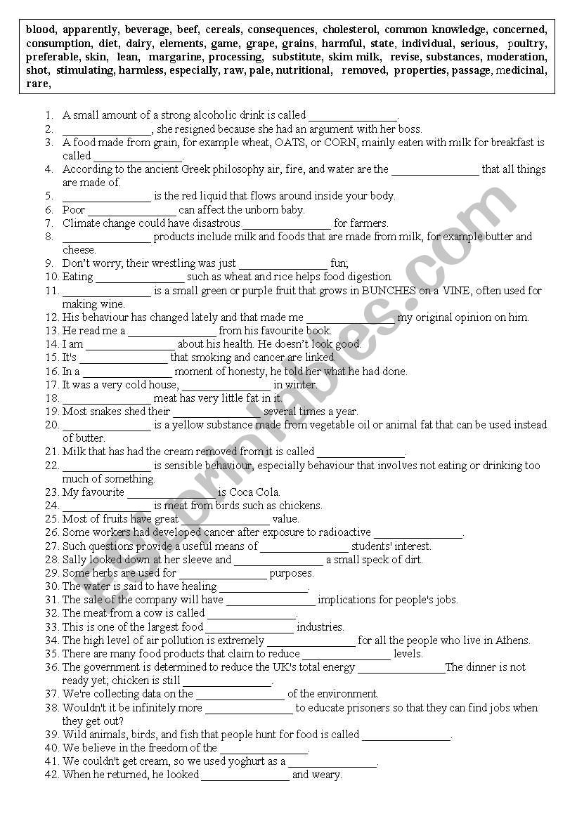 vocabulary practice worksheet