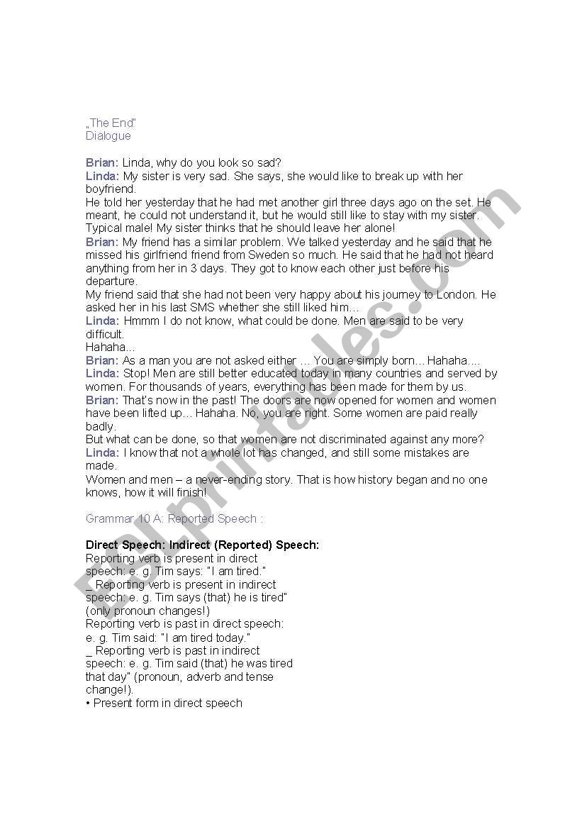 present tense worksheet