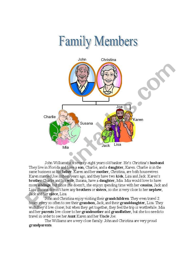 Family Members with Short Story