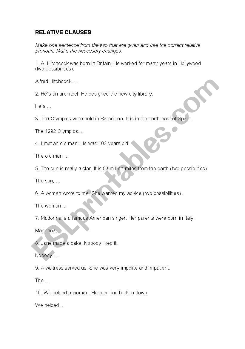 if clauses worksheet