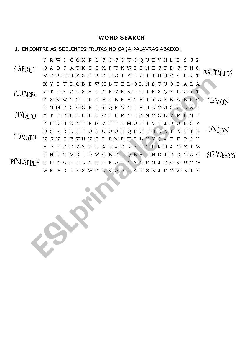 WORD SEARCH worksheet