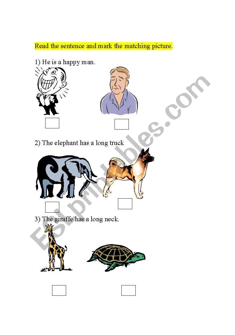 Comparison worksheet