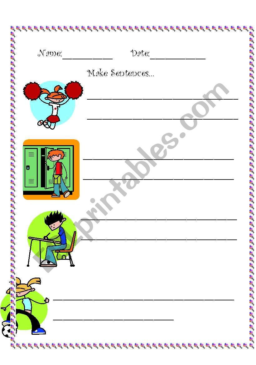Make Sentences  worksheet