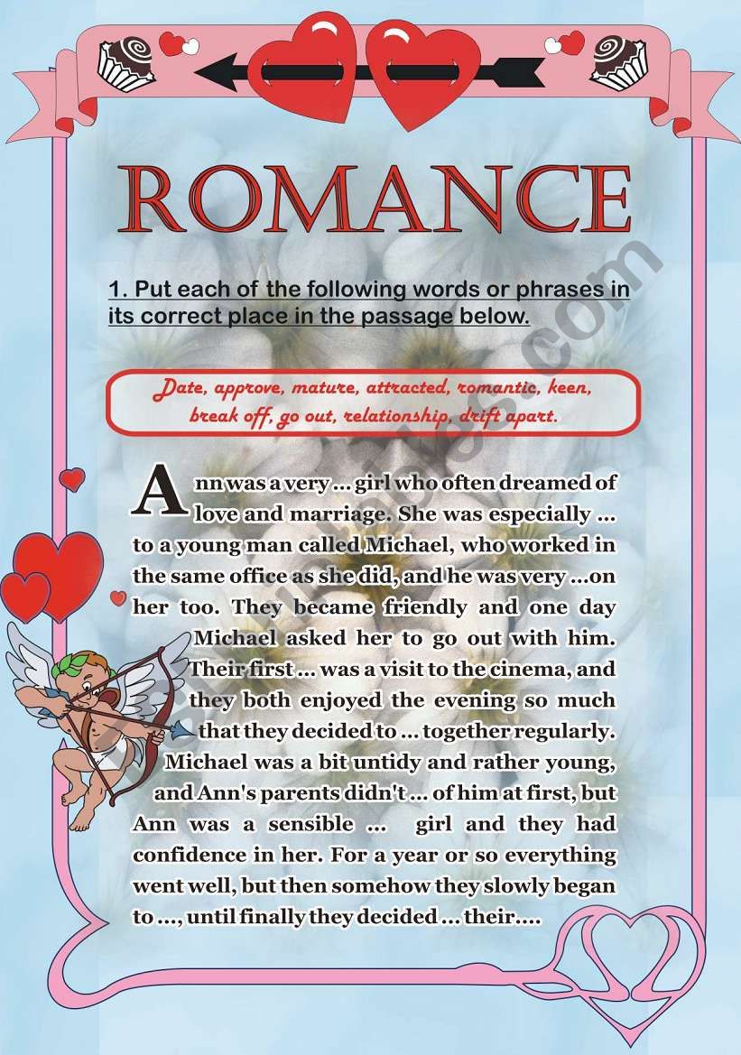 Romance worksheet