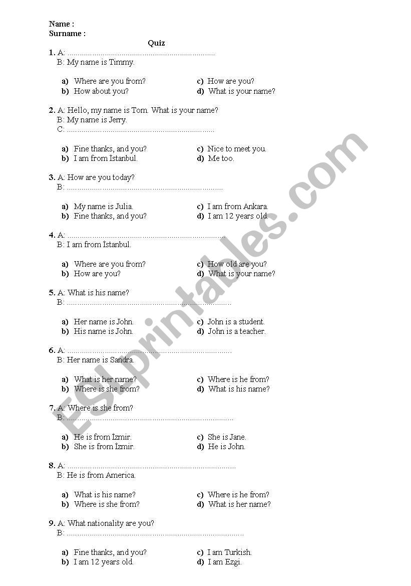 test  am is are worksheet