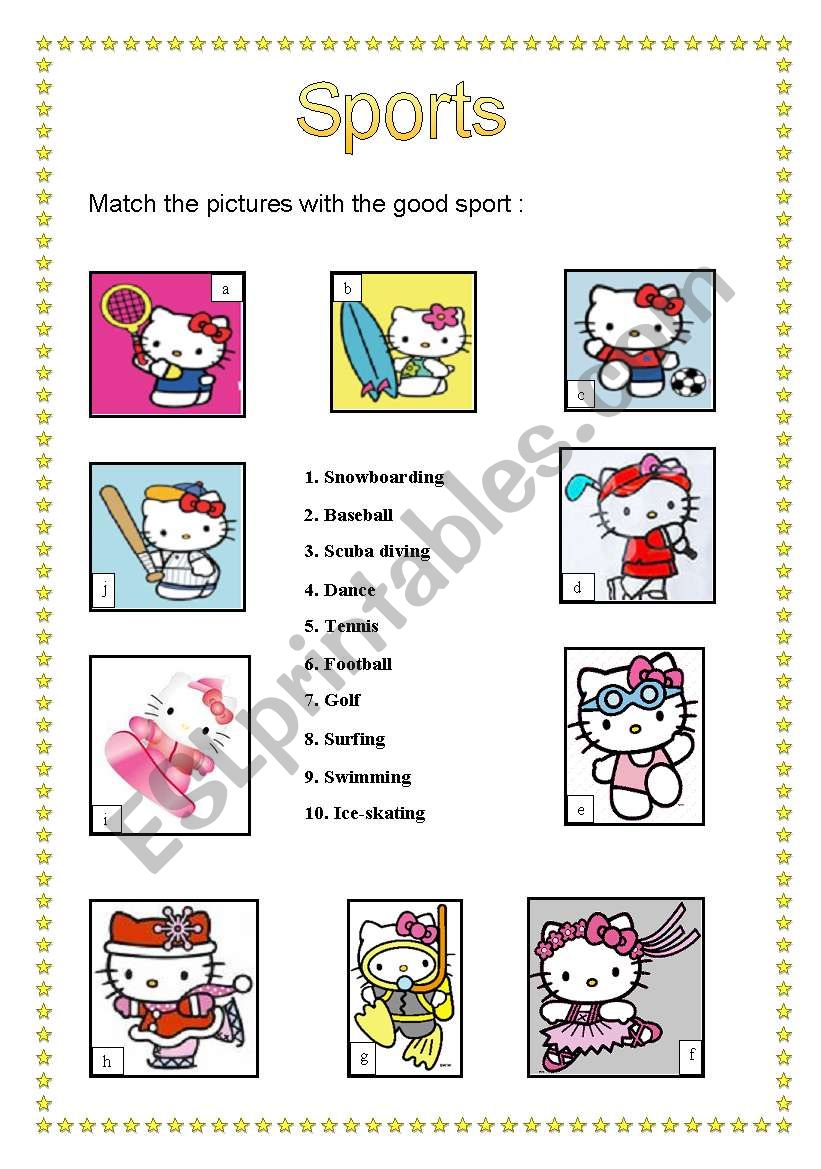 sports worksheet