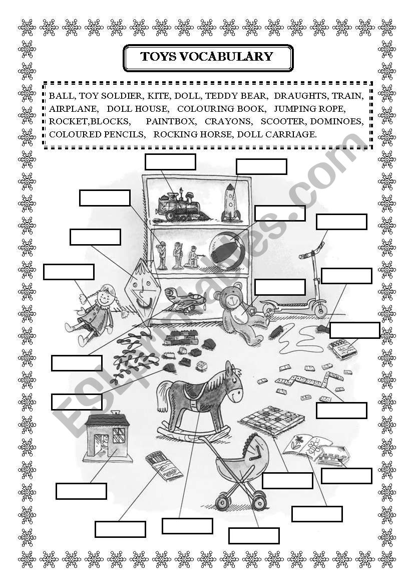 Toy vocabulary worksheet