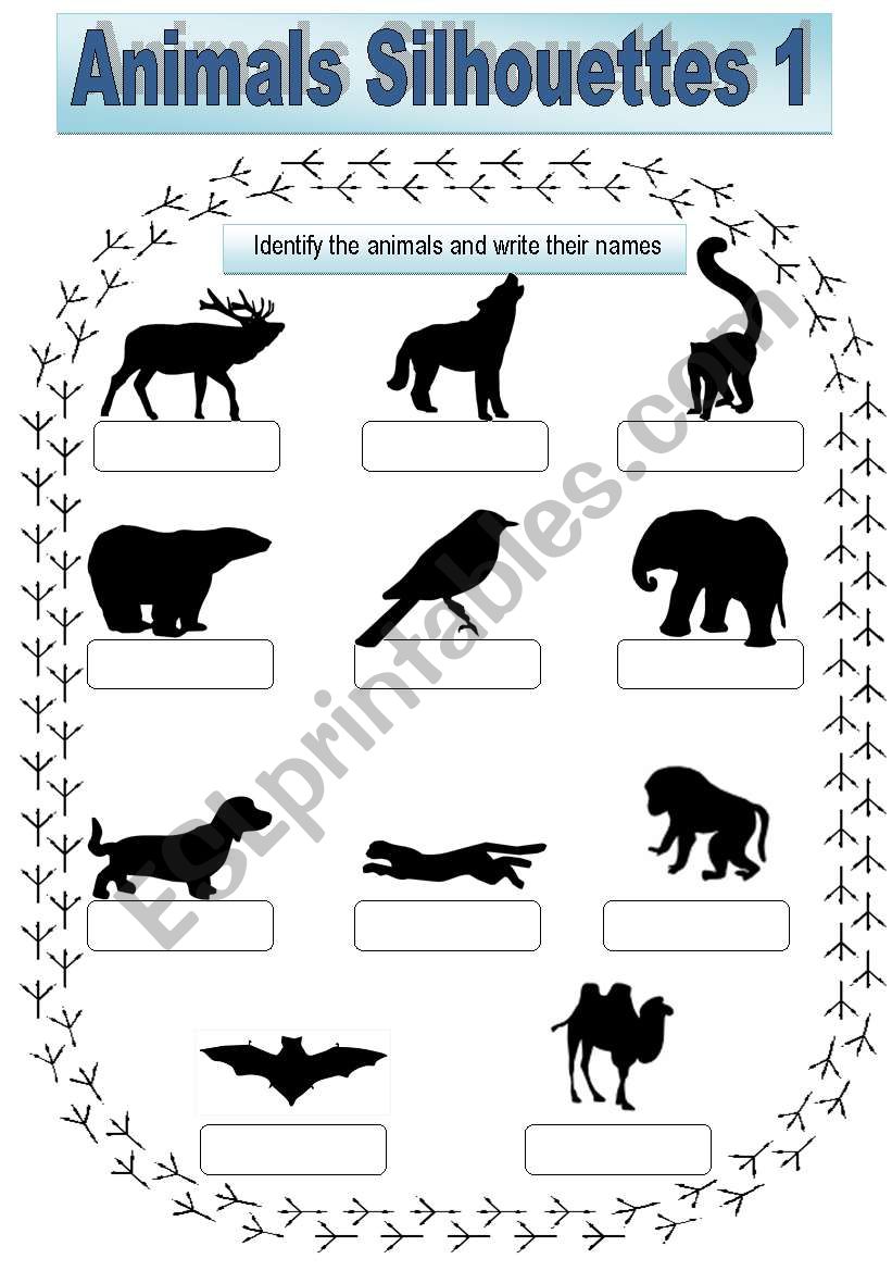 Animals Sihouettes 1 worksheet