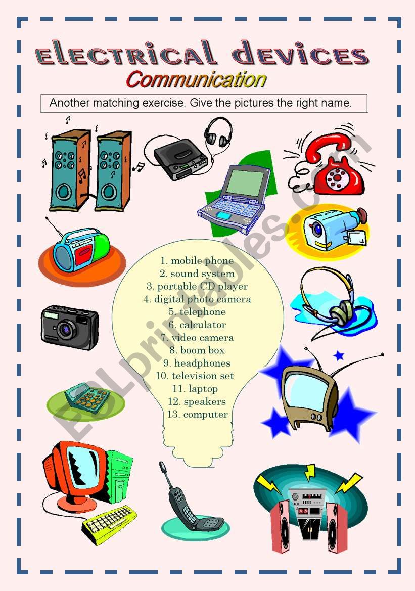 Electrical devices worksheet