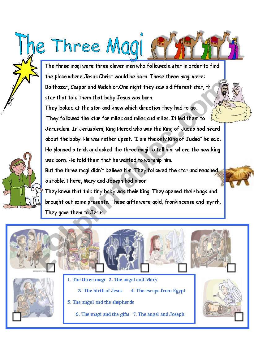 The three magi worksheet