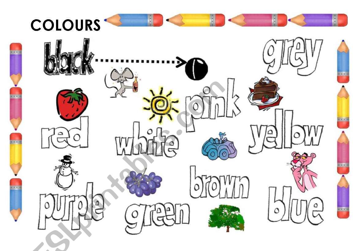 COLOURS worksheet