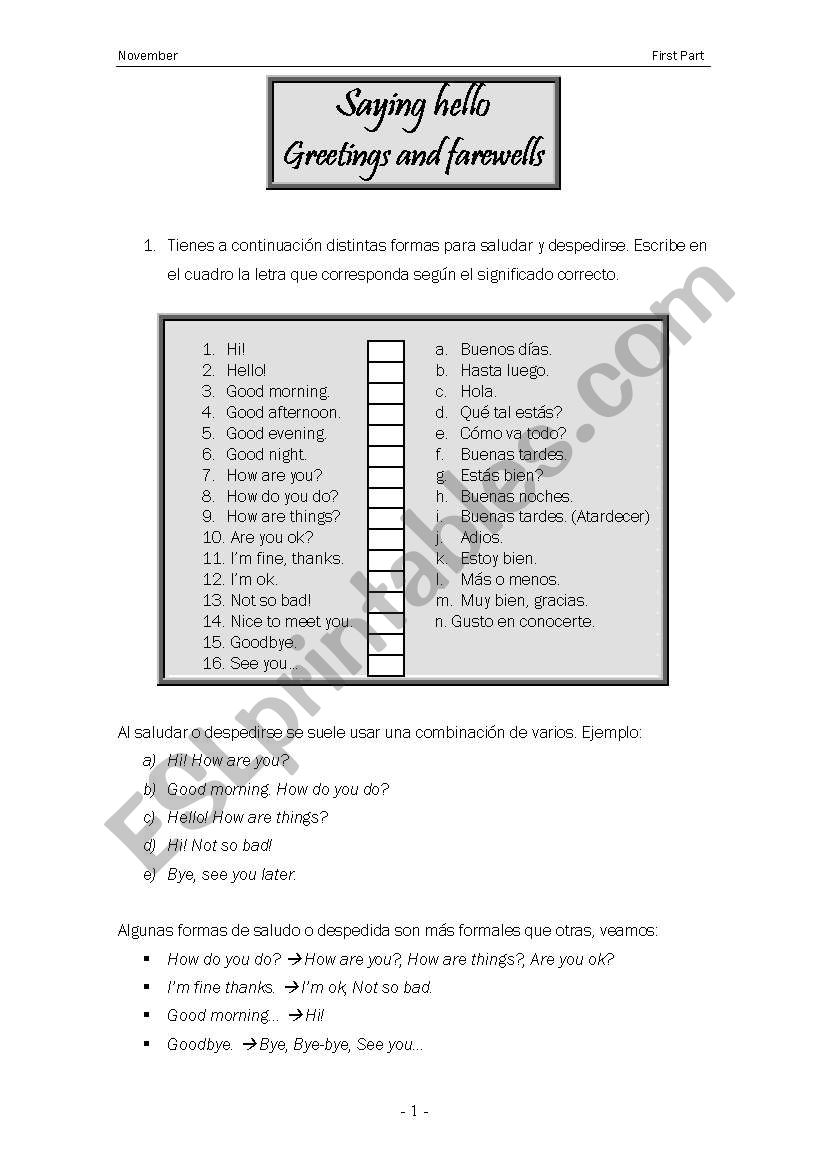 basic english for adults worksheet