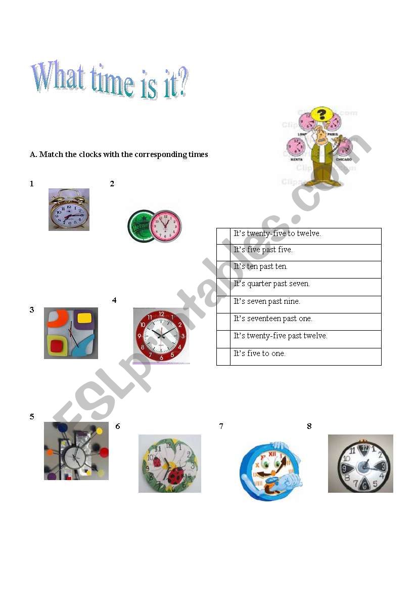 What time is it? worksheet